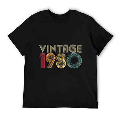 1980 40th Birthday Gift Vintage Retro Men Women 40 Years Old  Odor-resistant T-Shirt