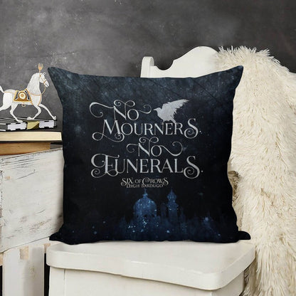 Six of Crows, No Mourners No Funerals, Kaz Brekker Linen Throw Pillow Cover