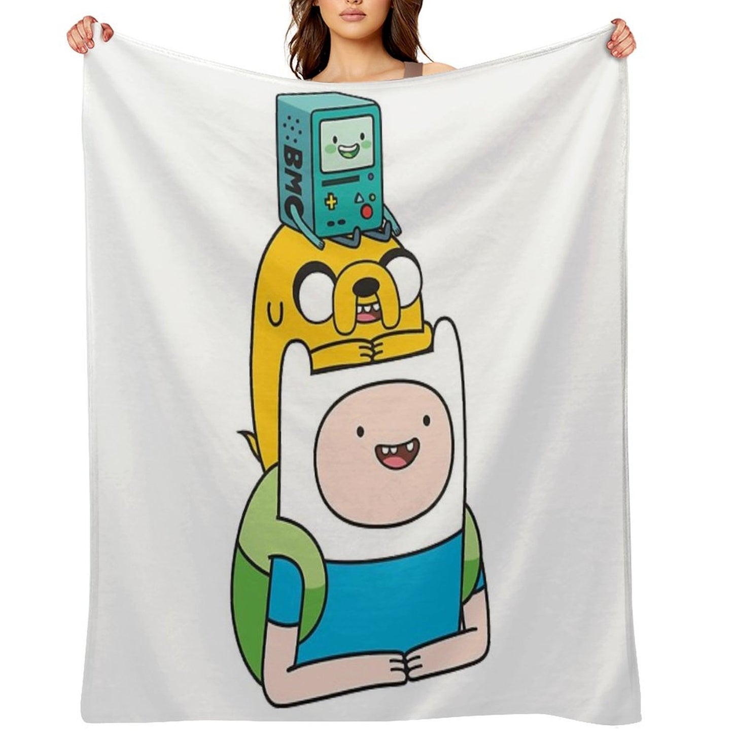 Finn Jake BMO Throw Blanket