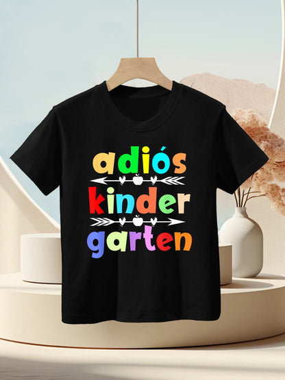 Adiós Kindergarten Graduación De Kinder Spanish Graduation Kids T-Shirt