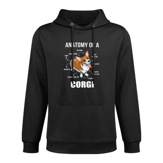 Anatomy of A Corgi Funny Dog Versatile Streetwear Hoodie