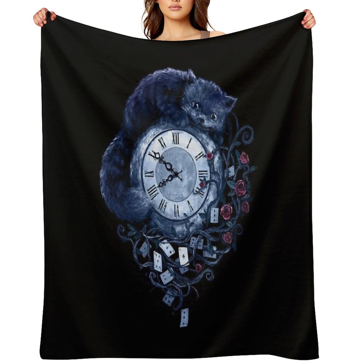 Time in Wonderland Throw Blanket