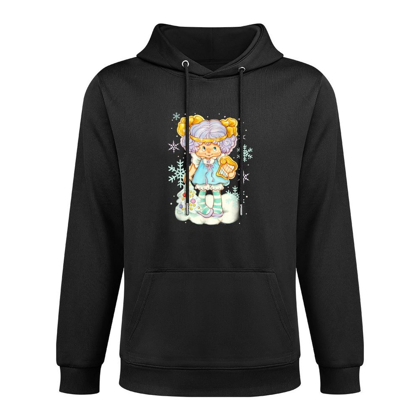 Strawberry Shortcake Christmas Cute Angel Cake Snow Portrait Adjustable Hood Hoodie