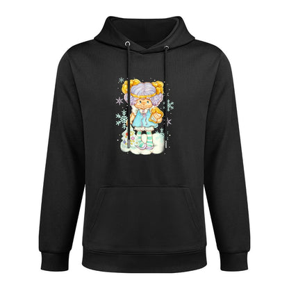 Strawberry Shortcake Christmas Cute Angel Cake Snow Portrait Adjustable Hood Hoodie
