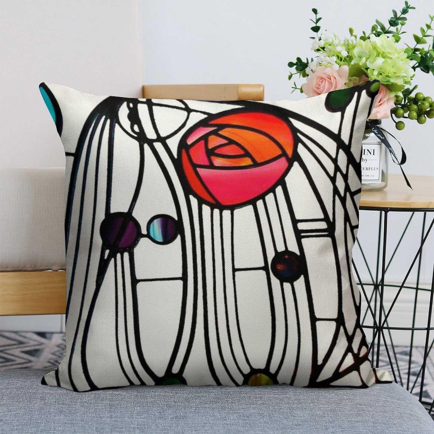 Charles Rennie Mackintosh - Window,No, 01. Linen Throw Pillow Cover