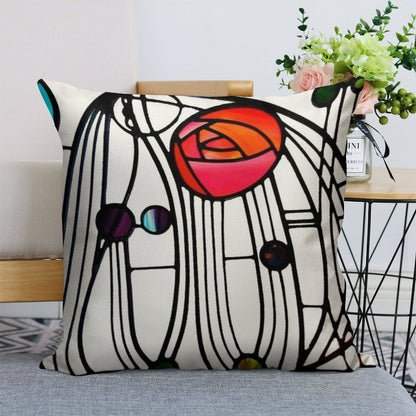 Charles Rennie Mackintosh - Window,No, 01. Linen Throw Pillow Cover