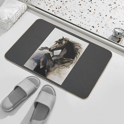 Black Fury Bath Mat