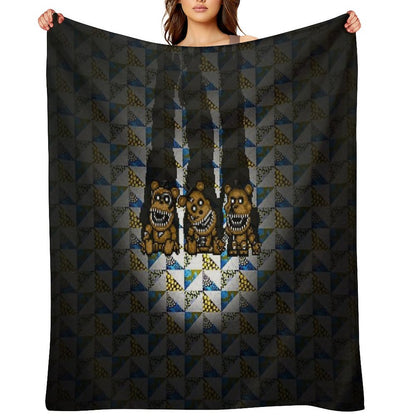 Five Nights at Freddys 4 - Mini Freddy's - Pixel Art Throw Blanket