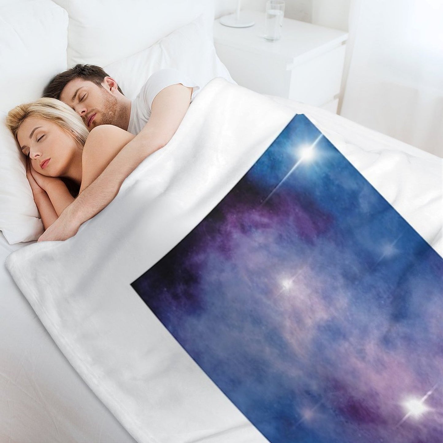 Calm Galaxy Print Throw Blanket