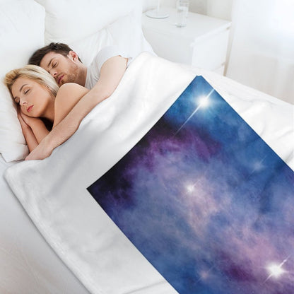 Calm Galaxy Print Throw Blanket