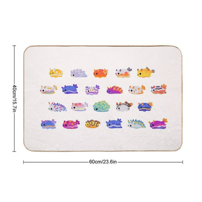 Sea Slug Day - Bright Bath Mat