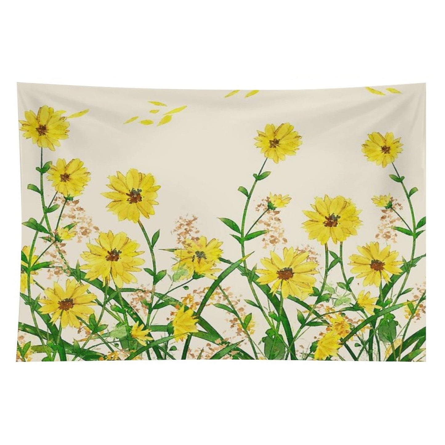 Yellow Wildflowers Tapestry