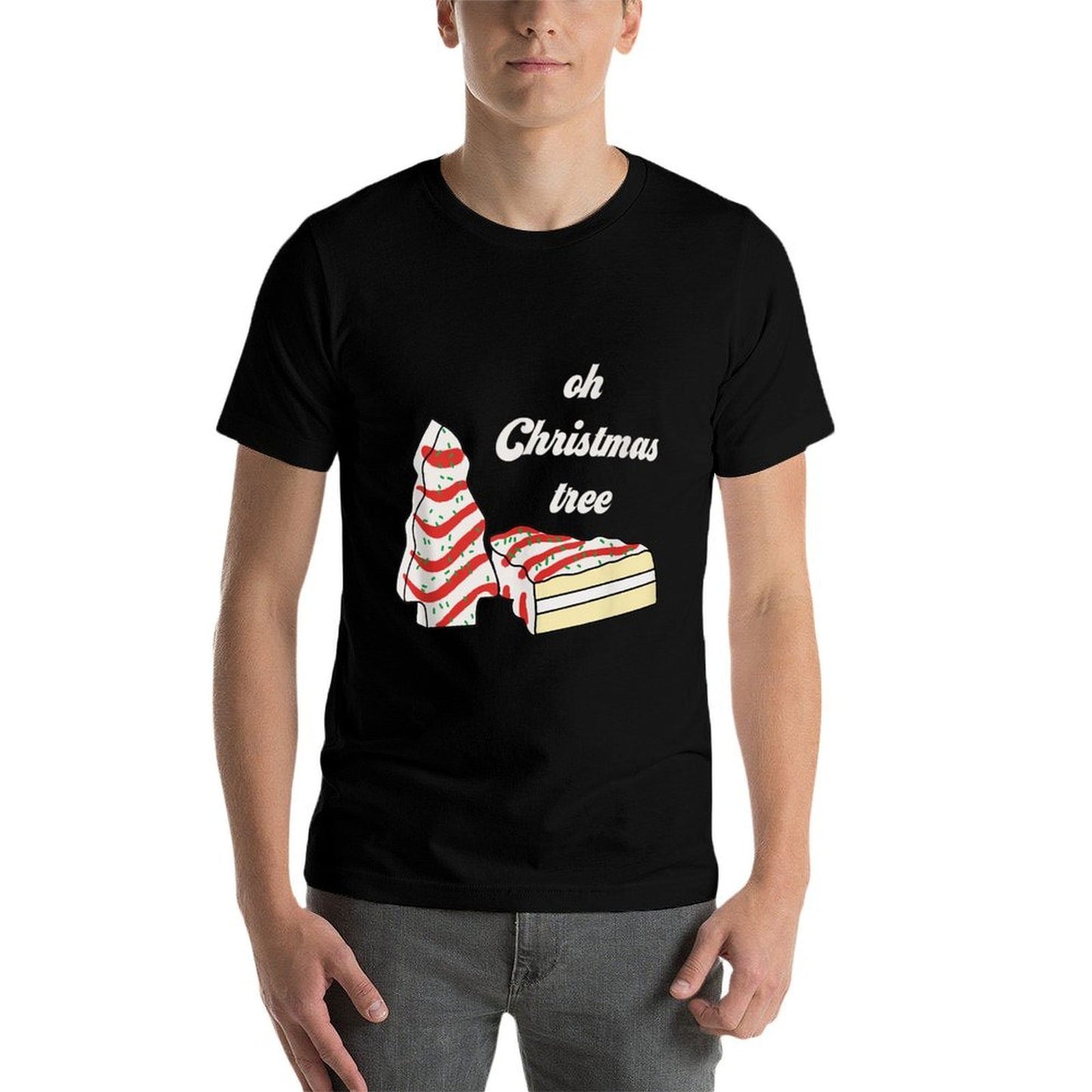 Oh Christmas Tree Cakes Debbie Funny Christmas Snack Cake  Trendy Pattern T-Shirt