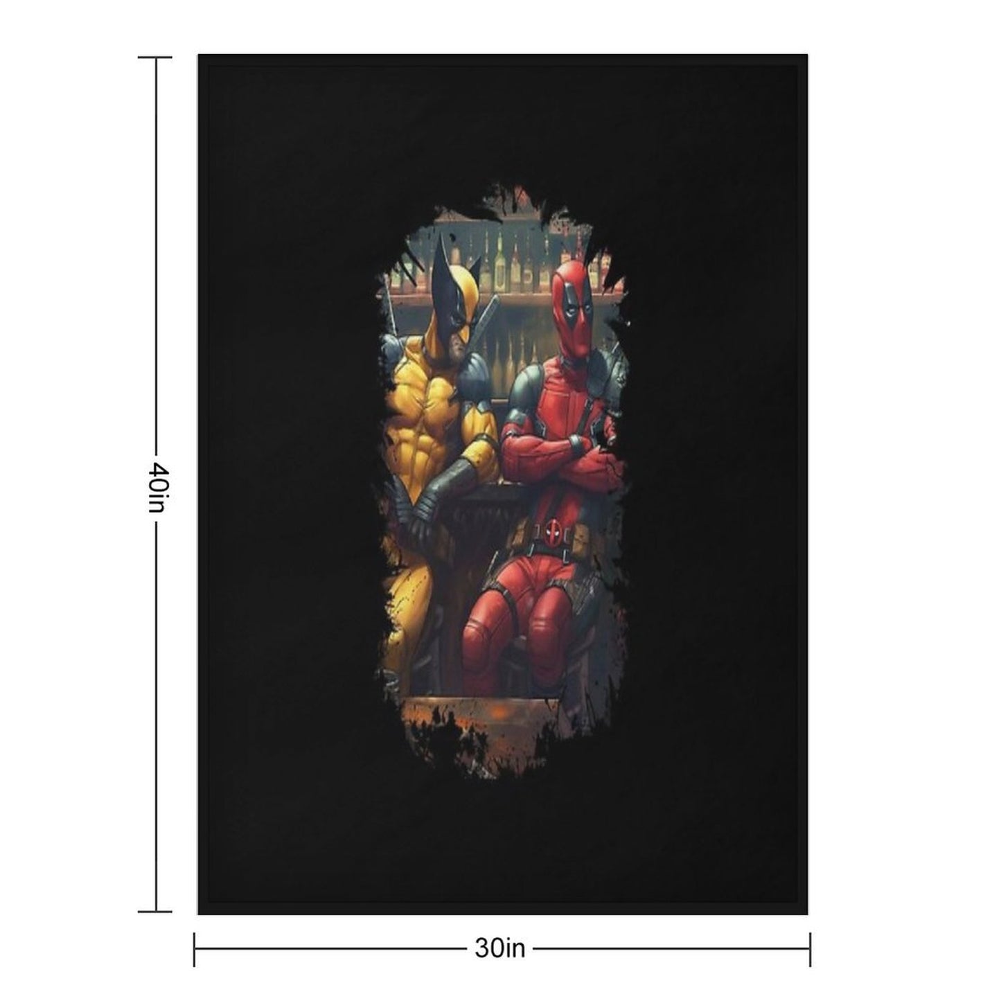 Two Superheroes Drinking in A Bar Throw Blanket