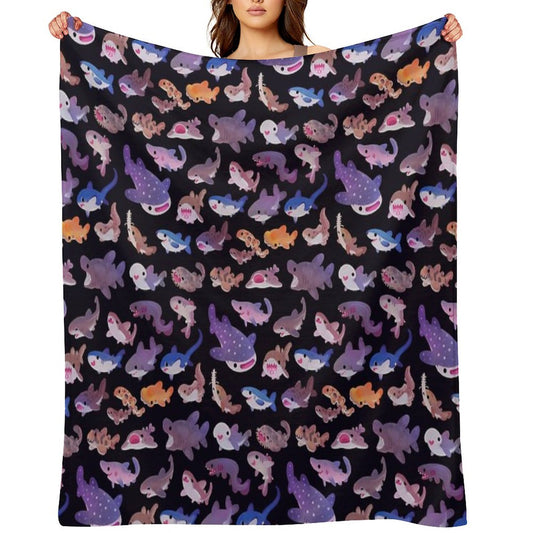 Shark Day Throw Blanket