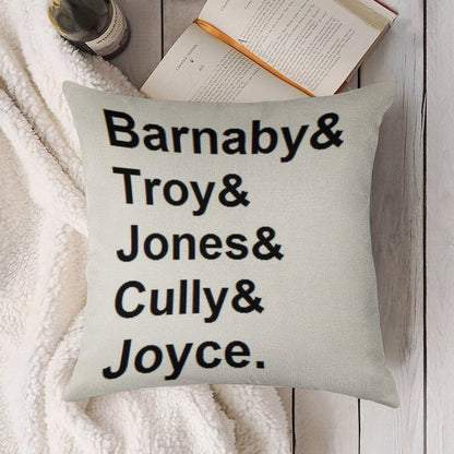 Midsomer Murders - Helvetica List Linen Throw Pillow Cover