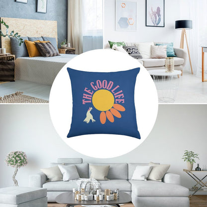 The Good Life Linen Throw Pillow Cover
