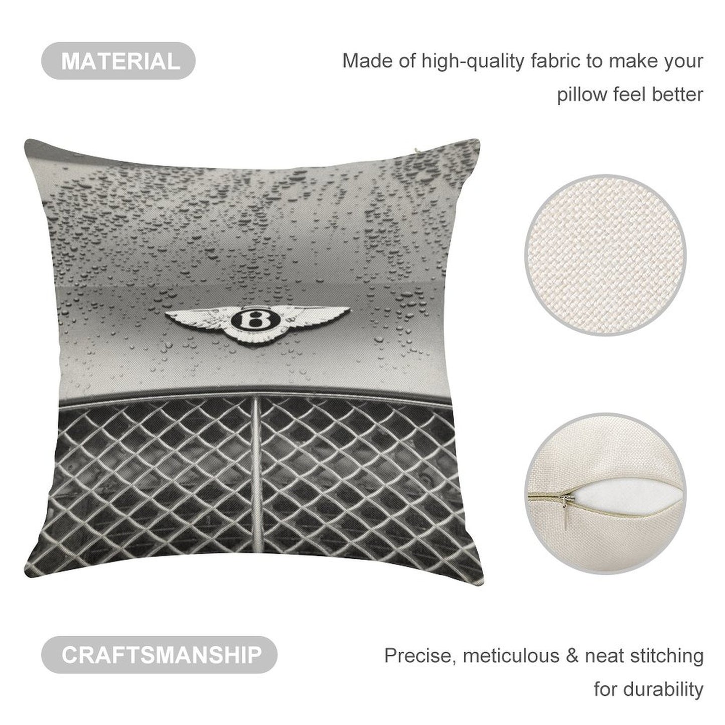 Bentley Grill Linen Throw Pillow Cover