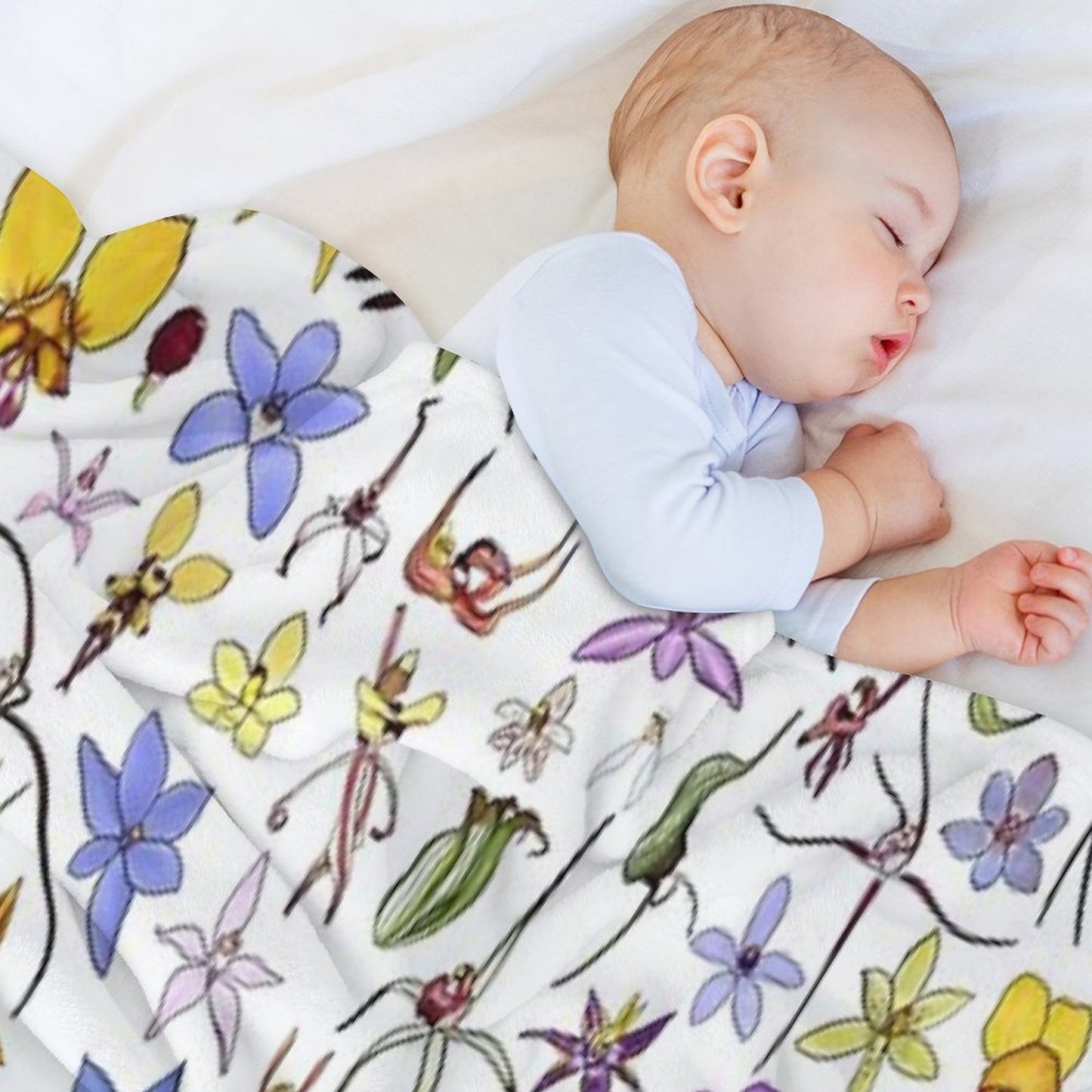 Australian Orchids Throw Blanket