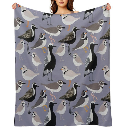 Plethora of Plovers Throw Blanket