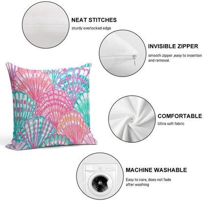 Colorfull Shell Soft Warmth Comfort Throw Pillow