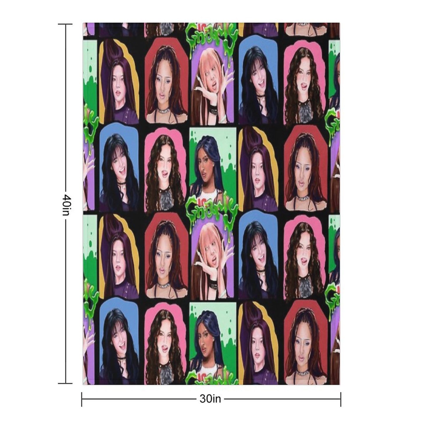 Katseye Gnarly Art Throw Blanket