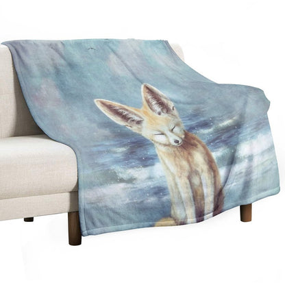 A Fennec's Dream Throw Blanket