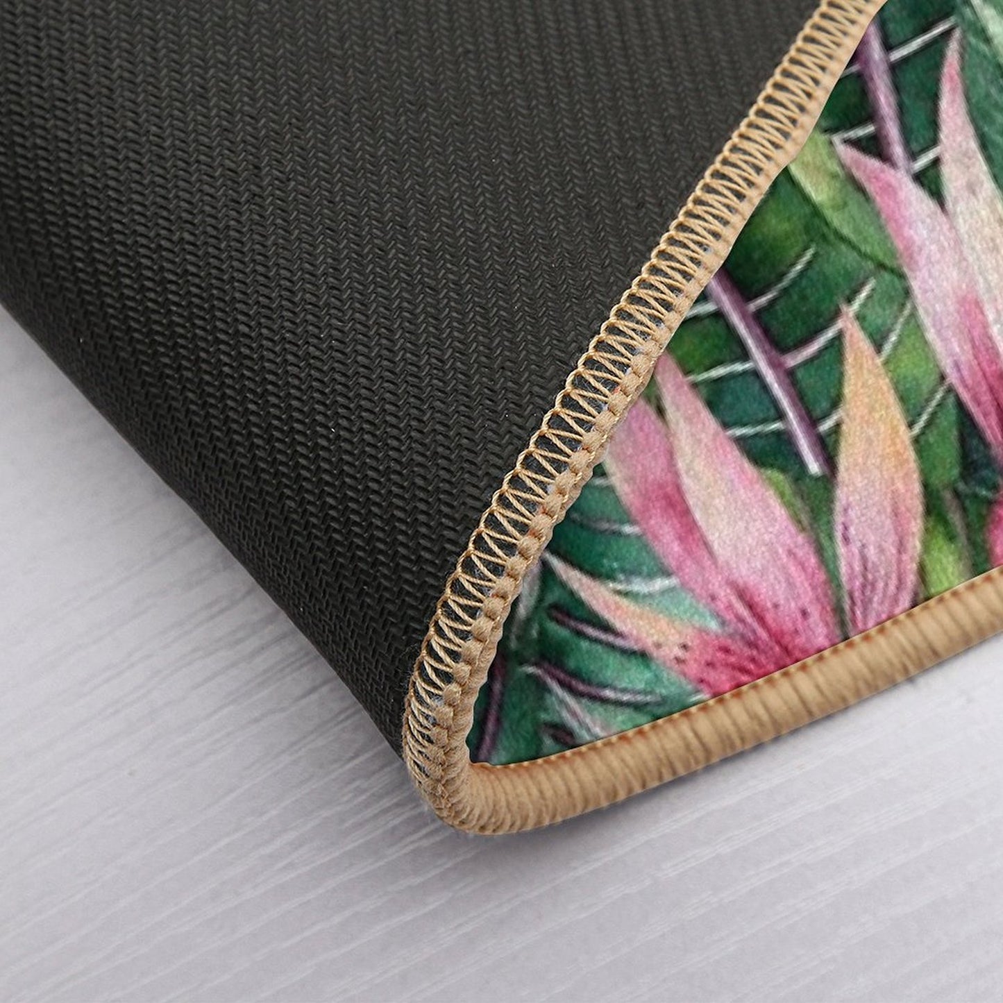 Tropical Banana Leaf Print Bath Mat