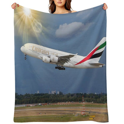 Emirates Airplane Throw Blanket
