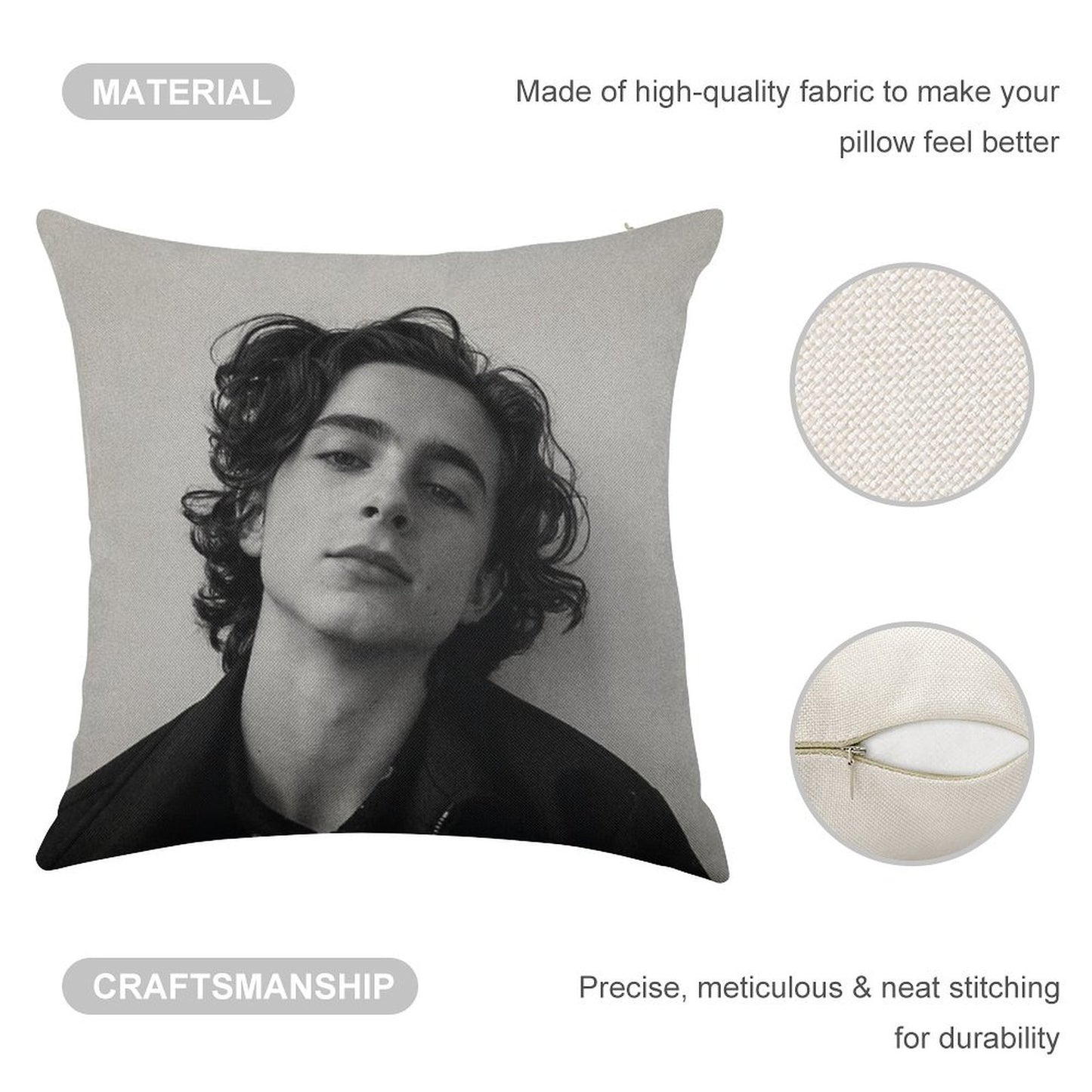 Chalamet Linen Throw Pillow Cover