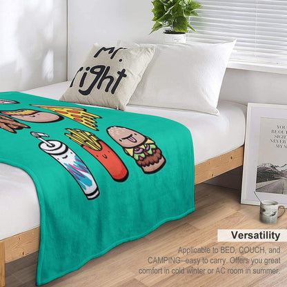 Junk Food Dudes Throw Blanket