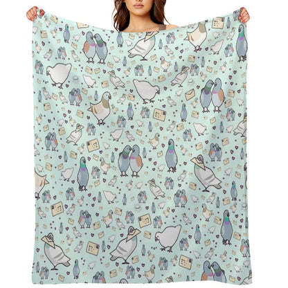 Pigeons Throw Blanket