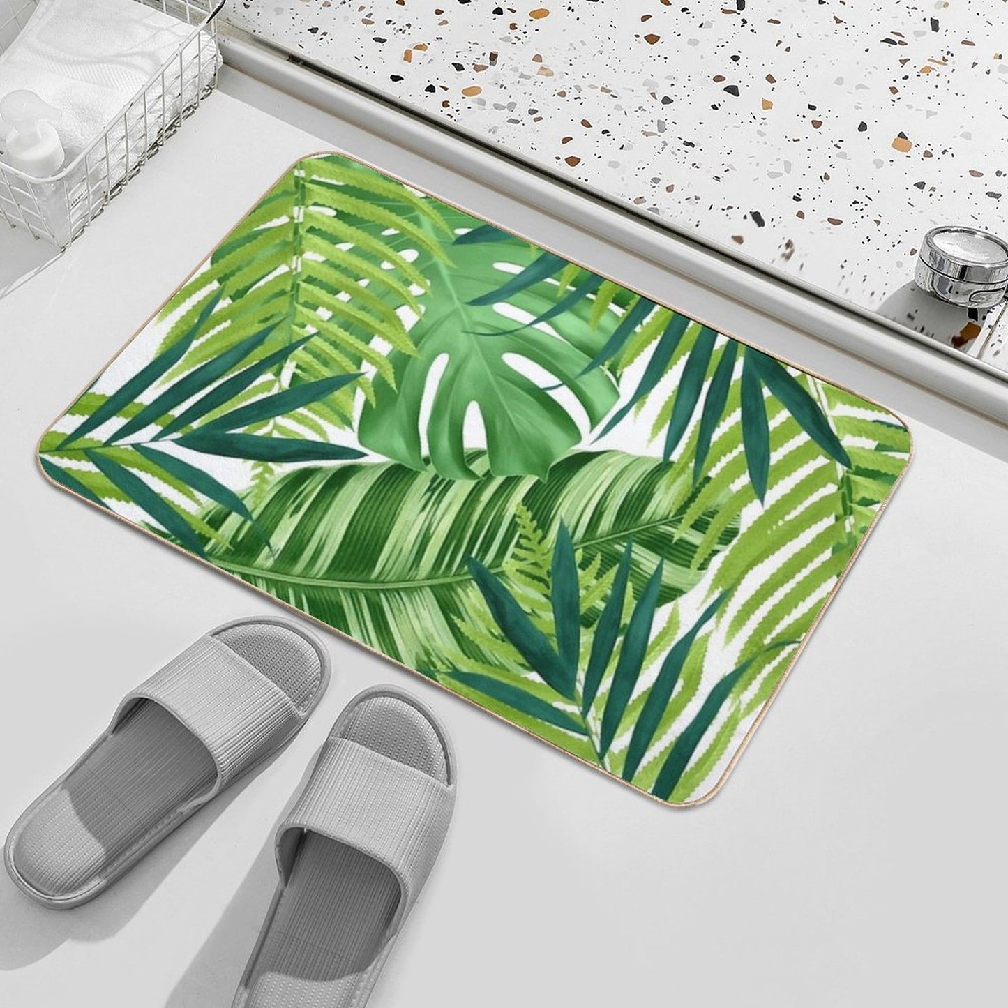 Tropical Leaves III Bath Mat