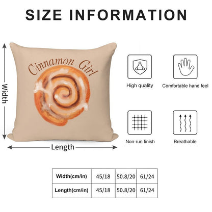 Cinnamon Girl Soft Short Plush Fabric Throw Pillow
