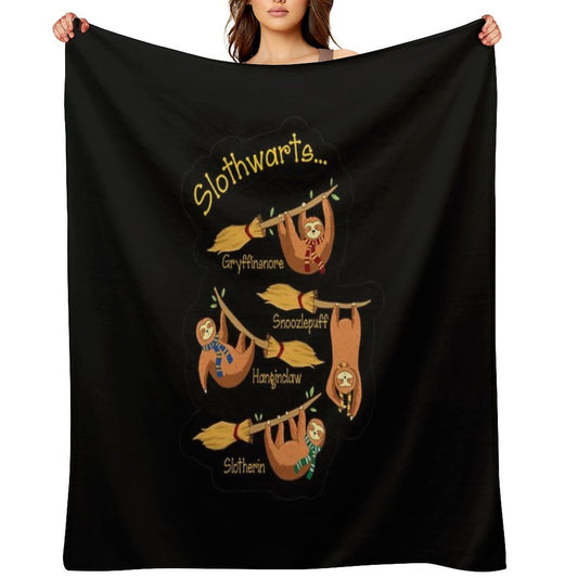 Magic Sloths Throw Blanket