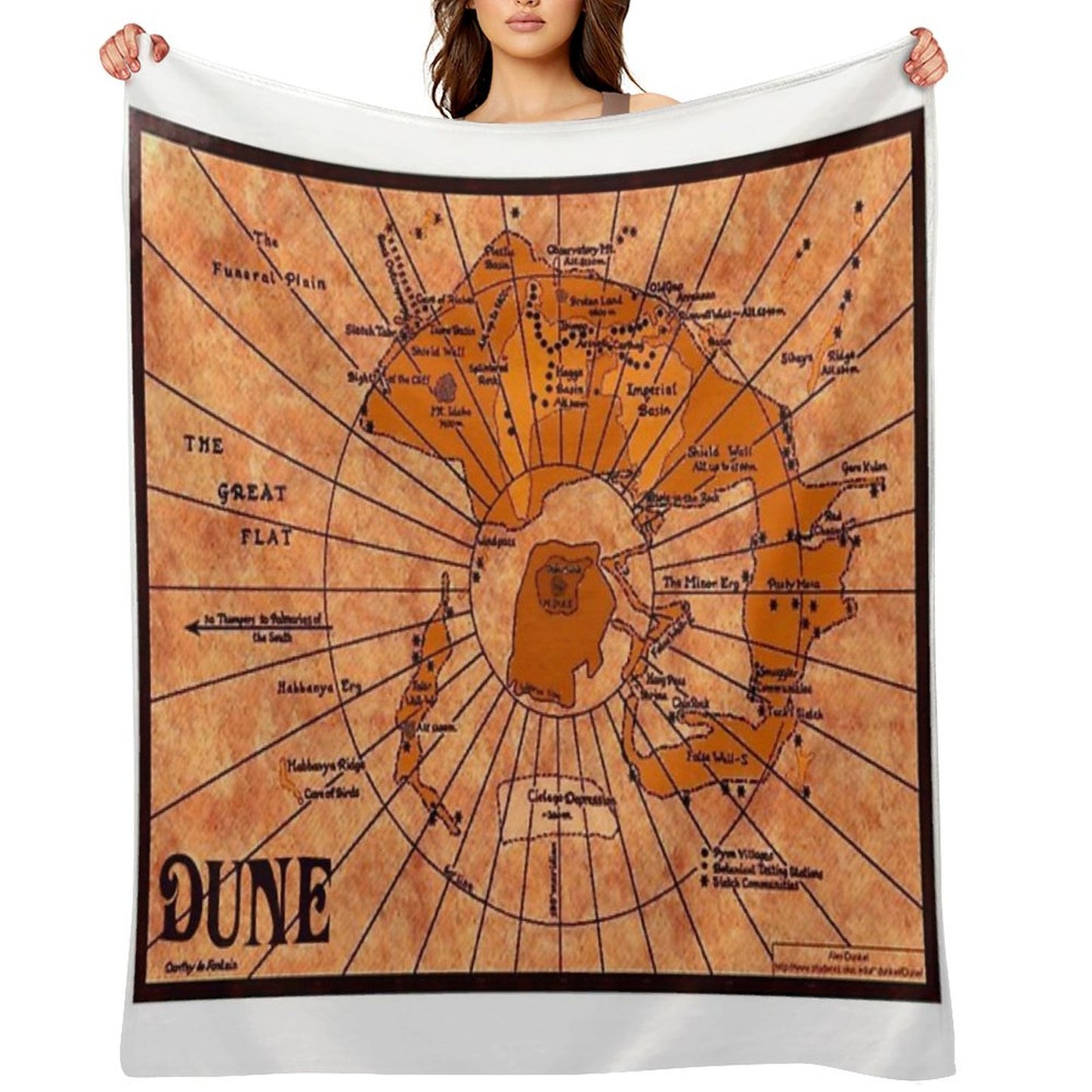 DUNE Map Throw Blanket