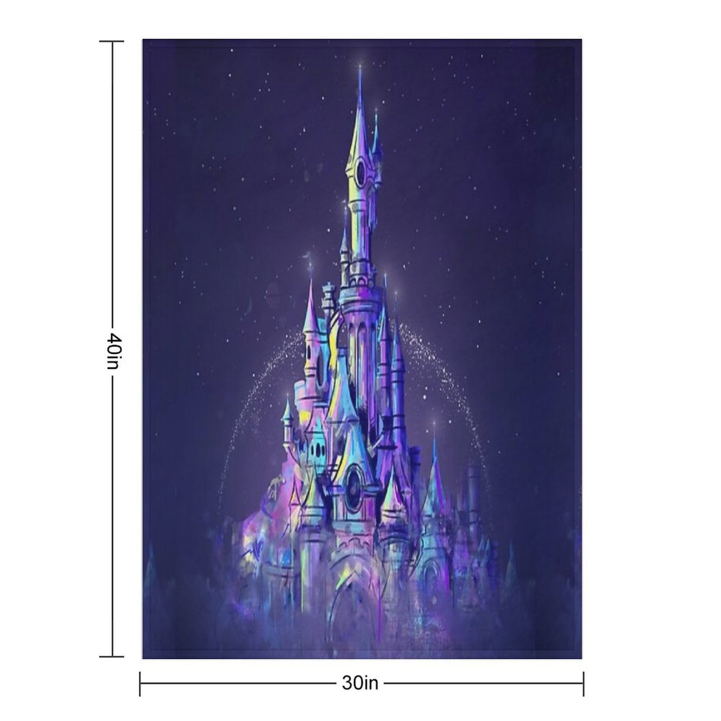 Magic Princess Fairytale Castle Kingdom Throw Blanket