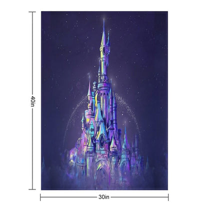 Magic Princess Fairytale Castle Kingdom Throw Blanket
