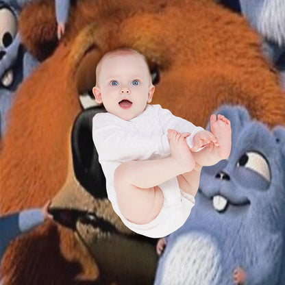 Grizzy And The Lemmings Throw Blanket