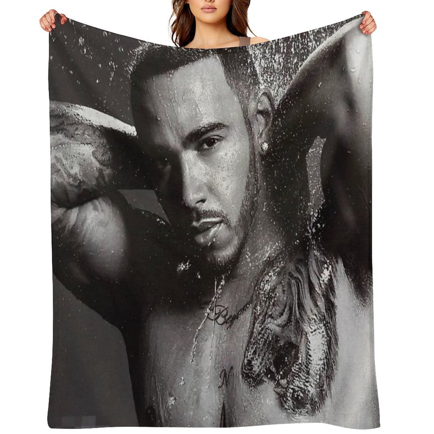 Lewis Hamilton Good Looks Throw Blanket
