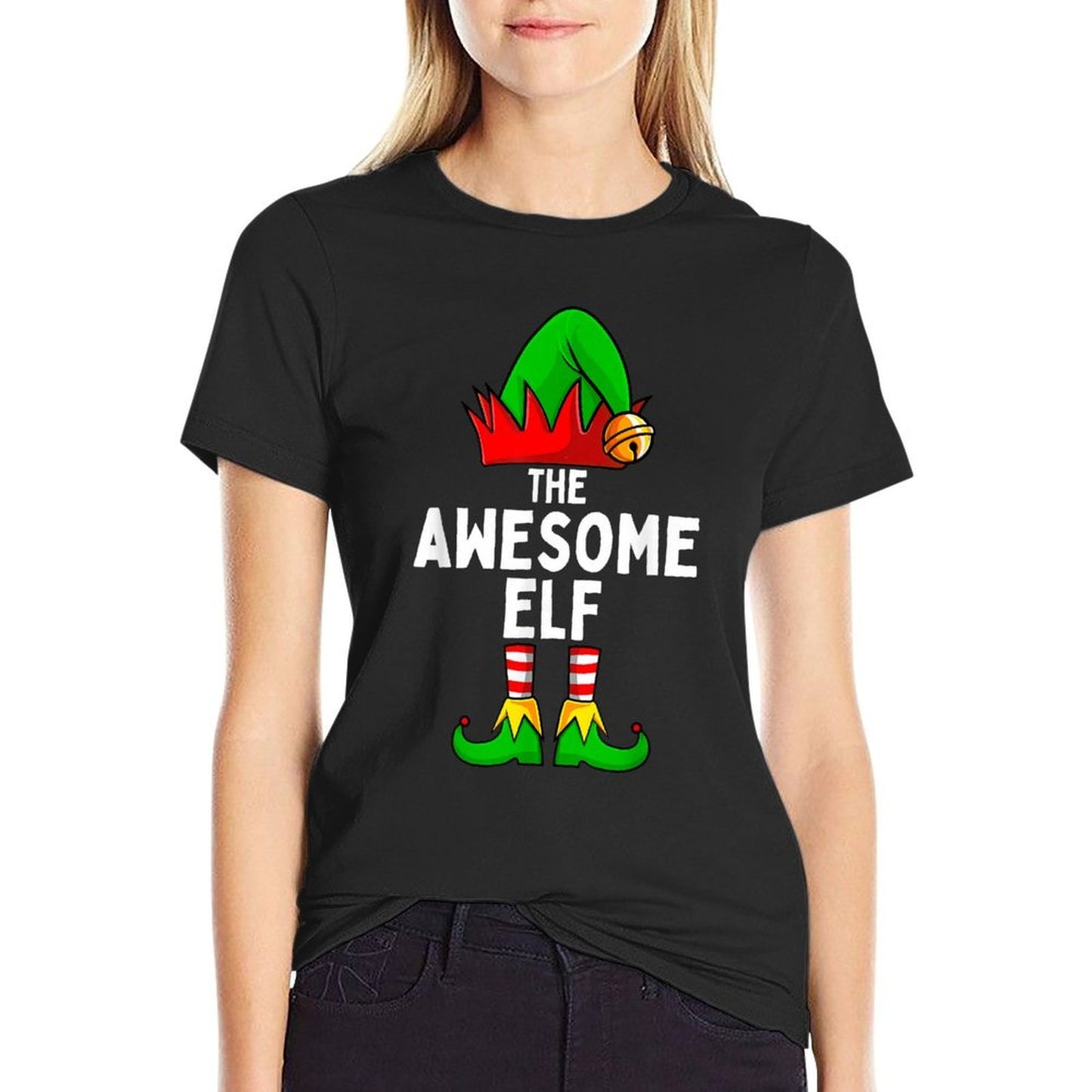 Awesome Elf Matching Family Christmas  Trendy Pattern T-Shirt