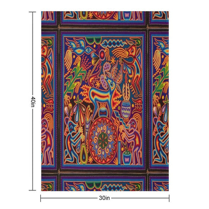 Huichol Throw Blanket