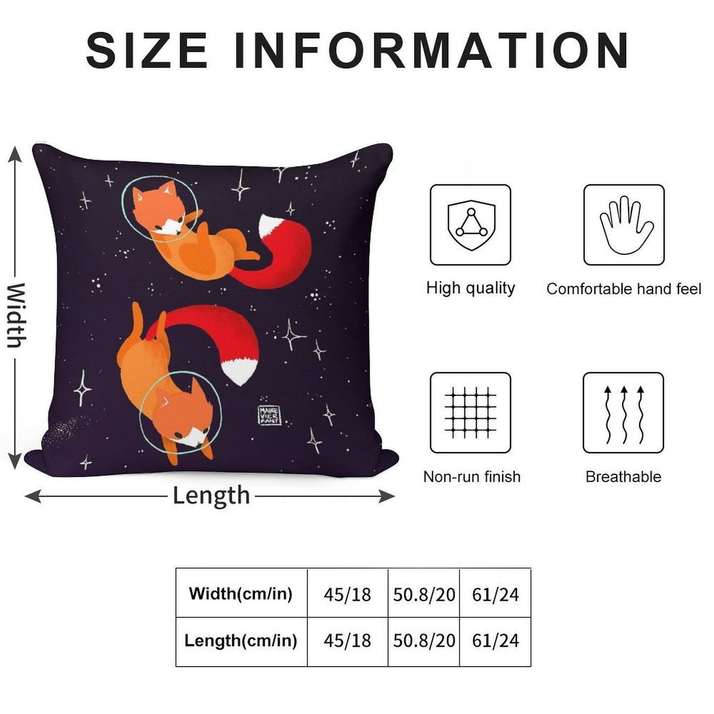 Space Foxes Soft Bedroom Essential Throw Pillow