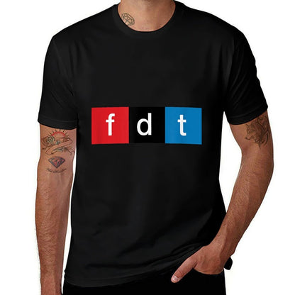 Foxtrot Delta Tango Protest Pun  Ribbed Collar T-Shirt