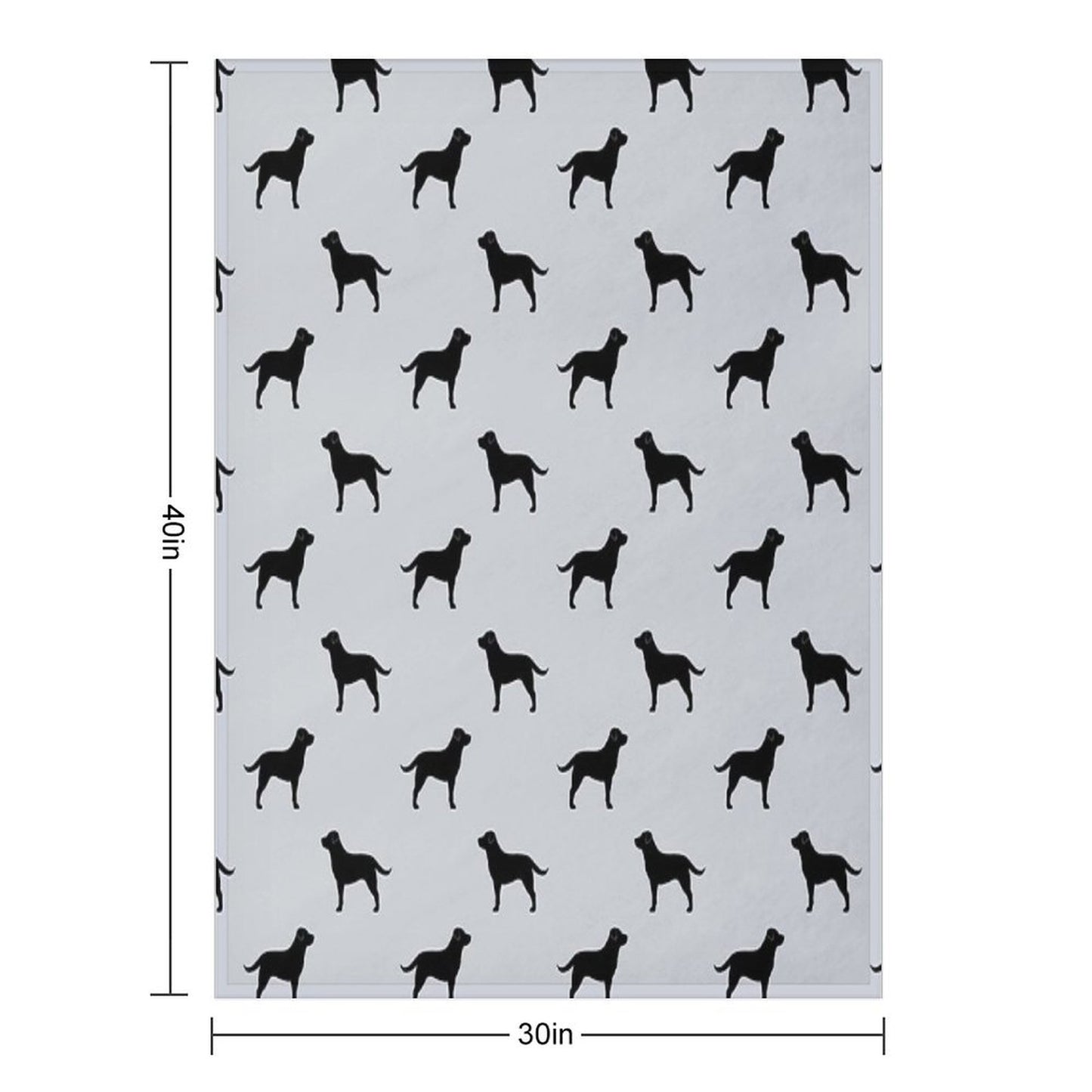 Black Labrador Retriever Silhouette(s) Throw Blanket