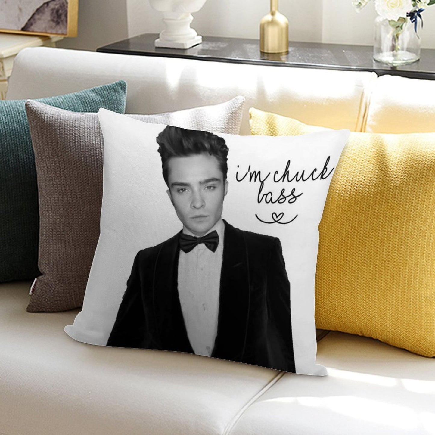 I'm Chuck Bass Soft Warmth Comfort Throw Pillow