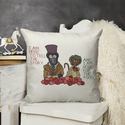 Muppet Christmas Carol - Gonzo And Rizzo Linen Throw Pillow Cover