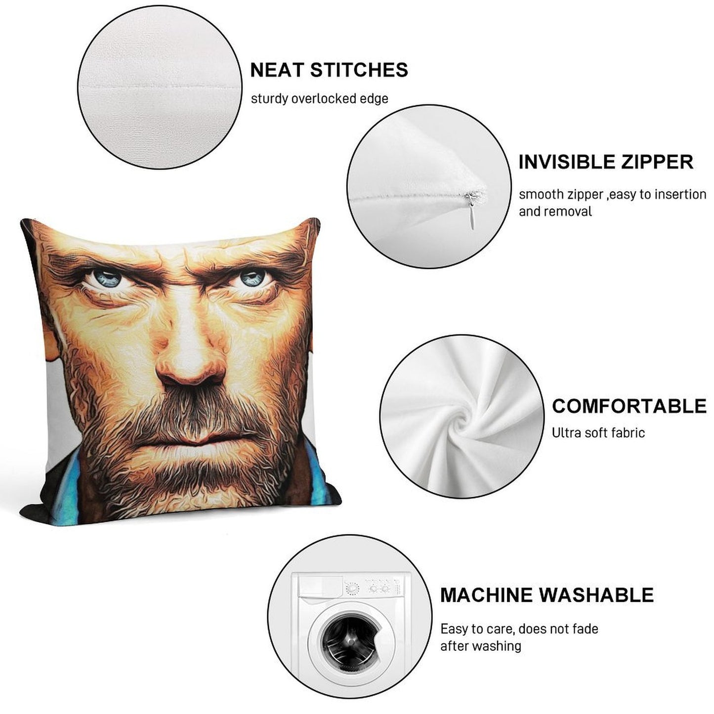 Dr. House Soft Gift Ready Throw Pillow