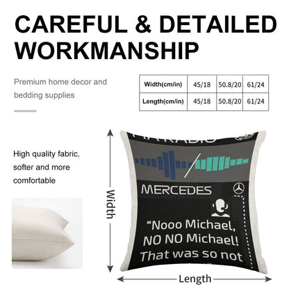 Toto Wolff Angry Team Radio Abu Dhabi 2021 Linen Throw Pillow Cover