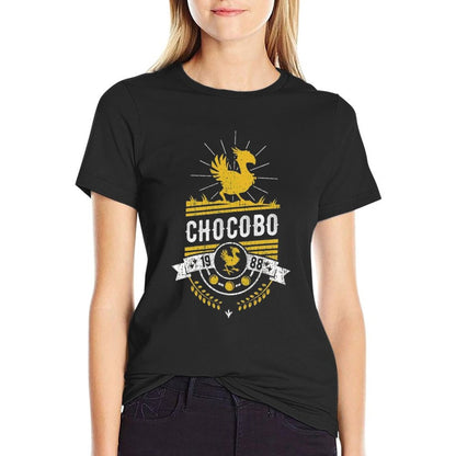 Chocobo  Ribbed Collar T-Shirt